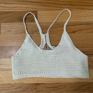 Boho crochet racerback bralette